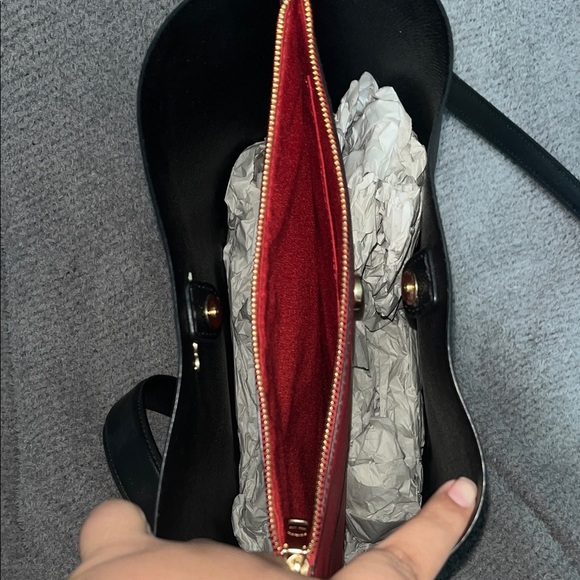 Coach Brown and Red Signature Bucket Bag - Picture 4 of 5
